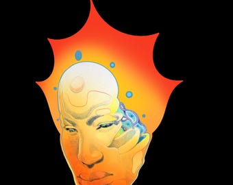 Sun Head Sticker