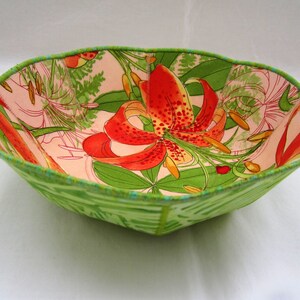 Carolina Lilies fabric mini bowl floral botanic