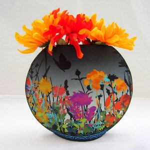 Twilight Garden big fishbowl fabric vase