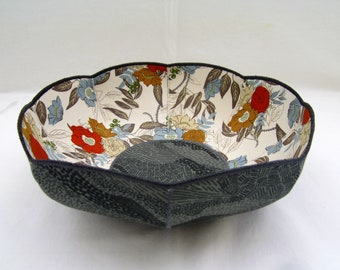 Autumn Flowers Fabric Bowl