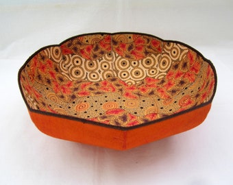 Australian Outback fabric bowl orange brown