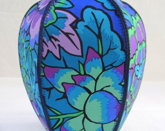 Violet Stained Glass fabric ginger jar vase Kaffe Fassett
