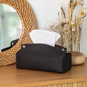 Leather tissue box cover, Tissue box holder rectangular, Tissue box case, Car tissue box holder, Leather napkin holder, Custom tissue cover