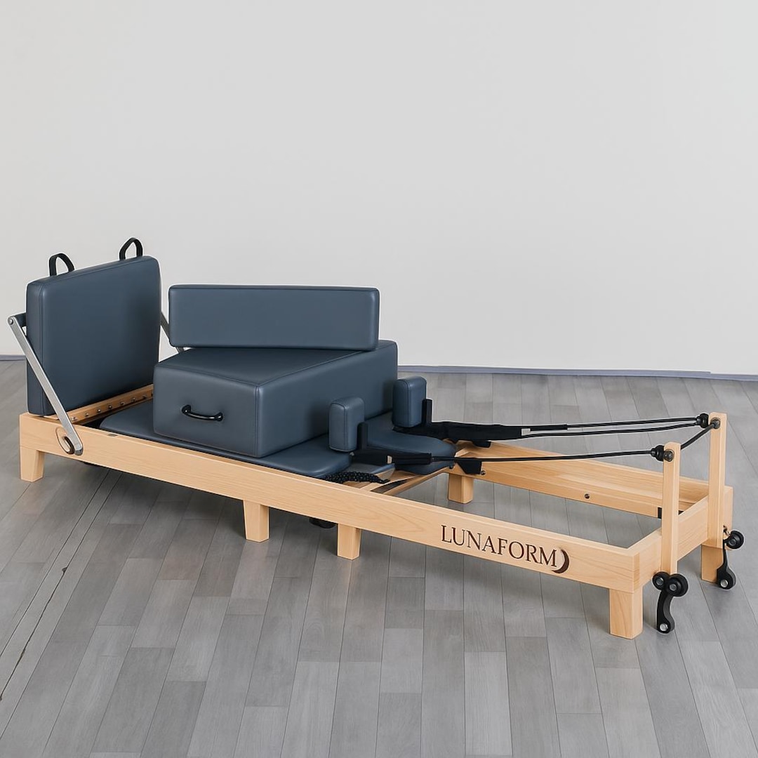 Pilates Frame Foldable Pilates Reformer – Studio Grade, Wood Frame, Compact Storage ...