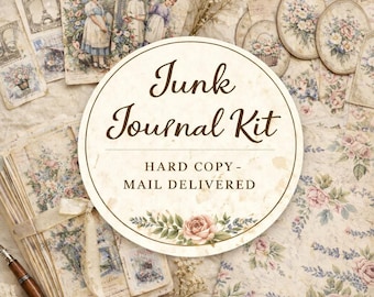 Kit voor ongewenste tijdschriften voor de Franse bloemenmarkt | Gedrukte vintage kortstondige pagina's | Papieren pak met shabby-chic bloemen | Neutrale esthetische benodigdheden voor tijdschriften