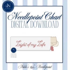 Licht meines Lebens | Stickmuster | 13 Maschenkarte | Digitale Nadelspitzen-Häkelnadel als PDF | DIY gekart Leinwand | zum Selbermalen