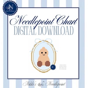 Peanut Jellycat | Needlepoint Pattern | 18 mesh chart | Digital Needlepoint Pattern Chart PDF | DIY charted canvas | paint your own