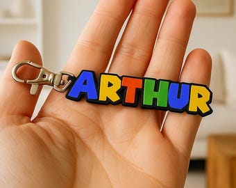 Custom Mario Keyring Keychain – Personalised Gamer Gift, Kids Bag Tag, Name Charm, Party Bag Favour, Stocking Filler