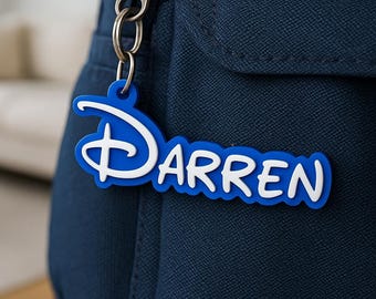 Custom Magical-Style Name Keyring – Personalised Gift for Kids, Her, Him – Backpack Tag – Cute Keychain – Party Bag Filler