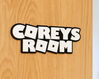 Personalised Roblox Style Door Sign – Custom Name Sign – Gamer Room Decor – Kids Bedroom Gift – Gaming Door Plaque – Gift for Boys Girls