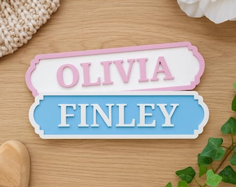 Personalised Bedroom Door Sign – Custom Name Door Plaque – Kids Room Sign – Nursery Decor – Wall Name Sign