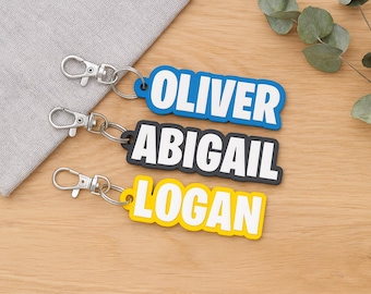 Personalised Name Keyring – Battle Royale Style Custom Bag Tag – Gamer Gift