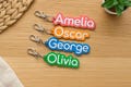 Personalised Keyring Keychain – Custom Name Tag Gift – Bag Tag – Stocking Filler – Party Favour – Gift for Him Her Kids – Name Keyring product logo