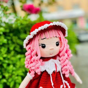 PDF Crochet Pattern Amigurumi Ruby Doll, Doll With Clothes, Amigurumi Doll English Pattern.