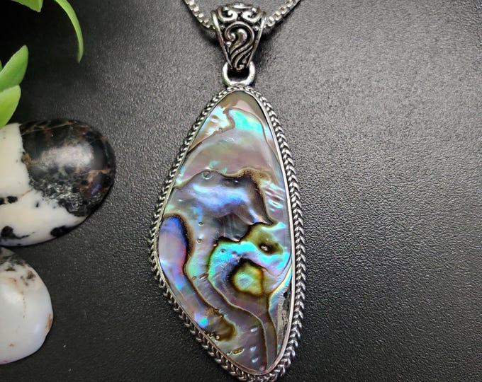 Shells Inlay Jewelry ATS-AYU301 | Inlay Abalone Shell Necklace Pendant Option With Silver ...