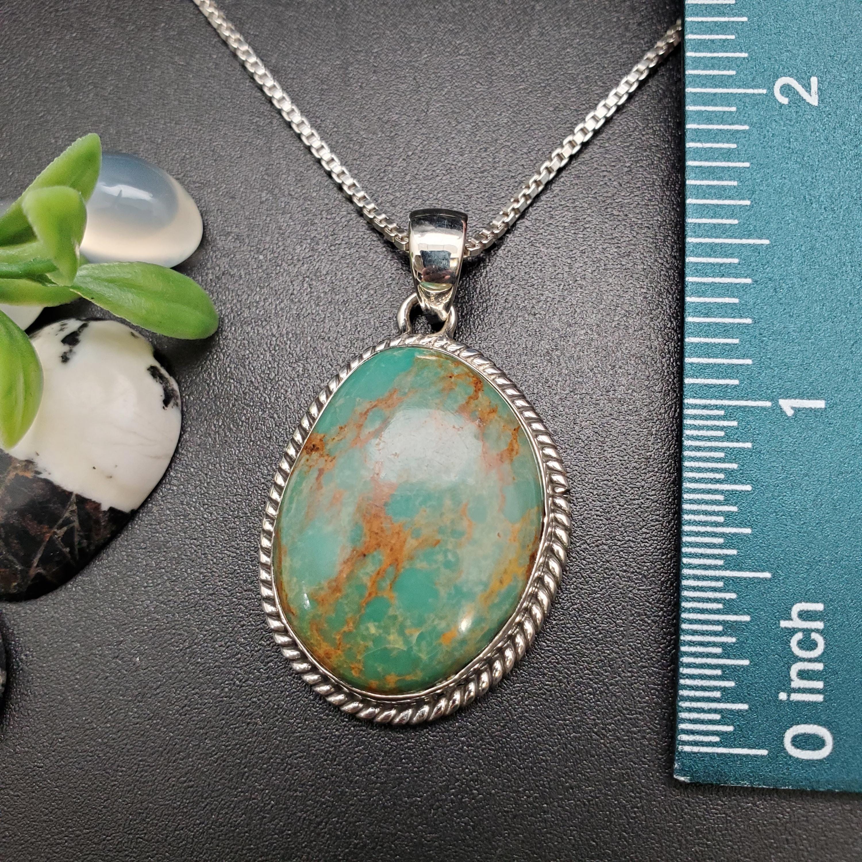 Z-029 | ユニークなスターリングシルバーのターコイズネックレス