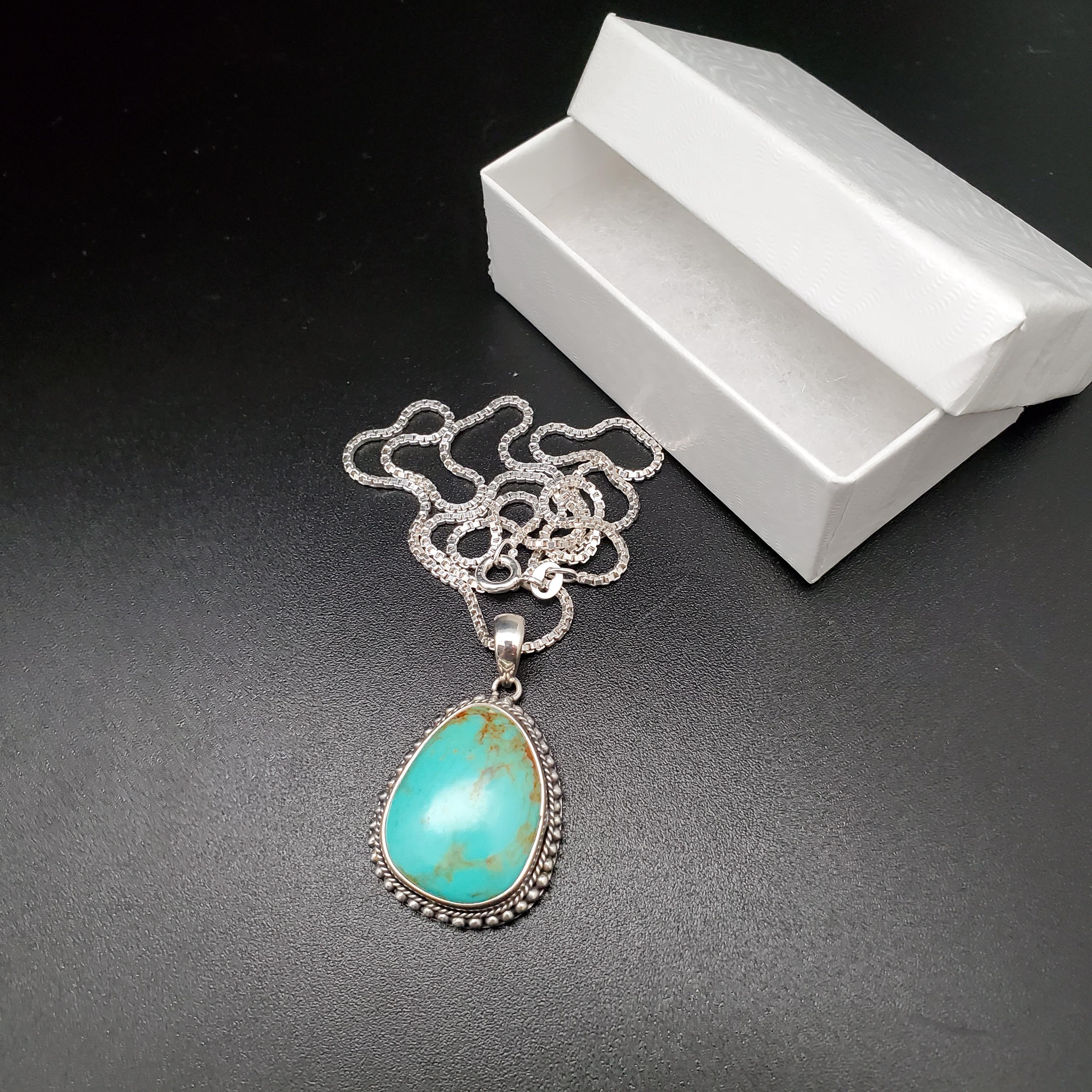 Z-042 | Unique Sterling Silver Turquoise Necklace Pendant