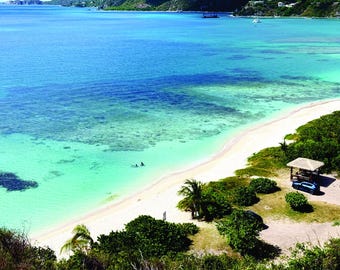 Caribbean Beach Photo: Tropical Seascape Wall Art (Digital Download)