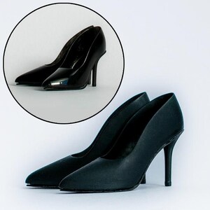 Tonner 16" Tyler Doll Pointed Toe Stiletto Shoes | "Eleanor" Black (whole)