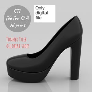 Tonner 16 "Tyler: Runde ZehenPlatform Pumps (STL Datei)