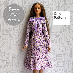 Summer Ruffle Dress PDF Pattern for Tonner Antoinette 16&quot; Female Doll (No Instructions)
