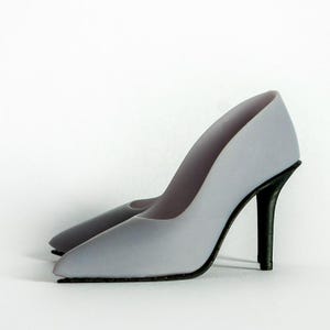 Tonner 16" Tyler Doll Pointed Toe Stiletto Shoes | "Eleanor" Grey top + black