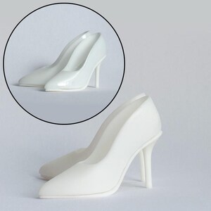 Tonner 16" Tyler Doll Pointed Toe Stiletto Shoes | "Eleanor" White (whole)