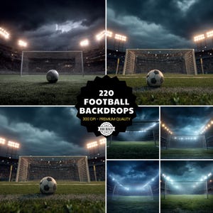 Football Stadium Digital Backdrops Bundle: High Resolution Sports Photography | Instant Download | 300 DPİ