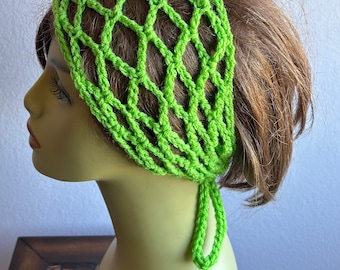 Women Boho Headband: Green Apple Mesh Hair Wrap, Boho Hair Scarf, Teen Girls, Unique