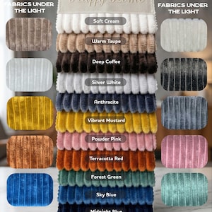 Corduroy Modular Sectional Sofa: Low Seating Living Room Lounger afbeelding 11