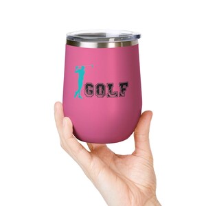 Golf Wine Tumbler, Fun for Golf Lovers, Gift for Dad, Outdoor Sip, Golf Party Favor, Personalized Drinkware, Stylish Tumblers
