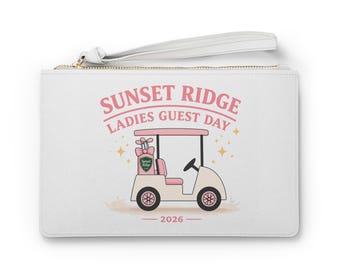 Small Golf Clutch Bag for Women | Personalized Golf Makeup Bag | Golf Social Club Pouch | Golf Gifts for Women | Cute Zipper Golf Accessory