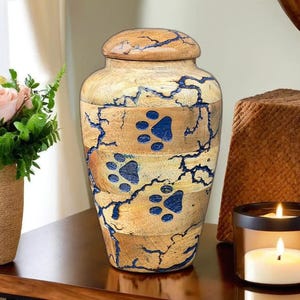 Handcrafted Wooden Pet Urn – Custom Engraved Dog or Cat Cremation Box – Keepsake to Extra Large Memorial Urn