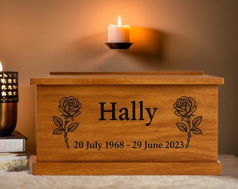 Urna commemorativa con incisione personalizzata / Urna per cremazione personalizzata / Urna commemorativa con ceneri fatte a mano