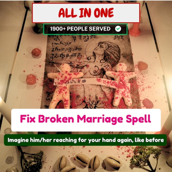 Fix Broken Marriage Spell – Wedding blessing- Relationship Repair, Love Binding Ritual