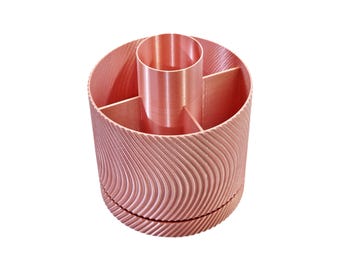 Rotierender Rose Gold Schreibtisch Organizer - Spinning Stifthalter