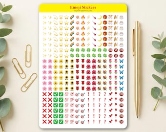 Emoji Planner Stickers - 300 wasserfeste Vinyl Sticker