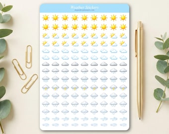 Weather Tracker Sticker für Planer & Tagebuch