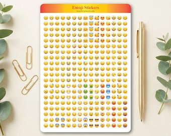 300 st. Emoji-klistermärken för att kommentera böcker - Emotions Journal-klistermärken