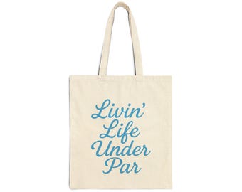 Golf Enthusiast Cotton Canvas Tote Bag, Eco-Friendly Shopping Tote, Fun Gift for Golf Lovers, Beach Bag, Reusable Grocery Bag