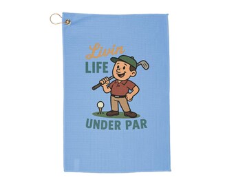 Whimsical Golf Towel - Fun Golfer Design, Perfect for Gifts, Golf Accessories, Tournament Prizes, Father's Day