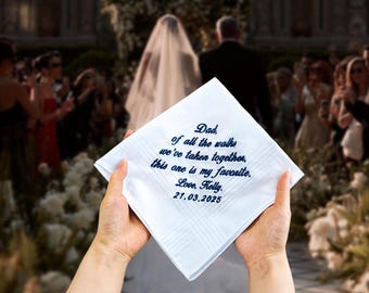 Elegant Lace Wedding Handkerchief, Embroidered Wedding Napkins, Father of The Bride Gift, Groomsmen Gift, Pocket Square, Mother in Law Gift