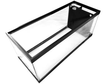 Inserto para acuario AIO largo de 20 galones, cámara de filtro todo en uno de PETG negro con calcetín filtrante, cesta para medios filtrantes y opción de bomba de retorno.