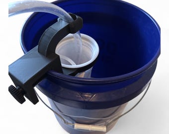Soporte de filtro de 4 pulgadas para cubo o sumidero con guía de manguera