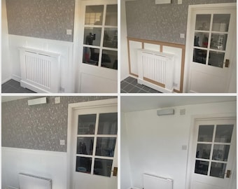 Complete Hall Way / Small Wall or Small Room Wall Panelling Kit Easy-Fit Kit - Pre-made - Optional Top Cap and Shipping!