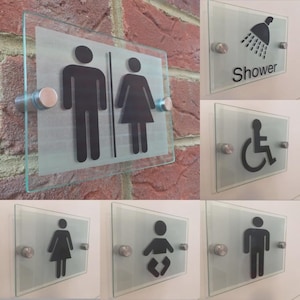 Office/commercial sign plaque men/women/disabled toilet sign