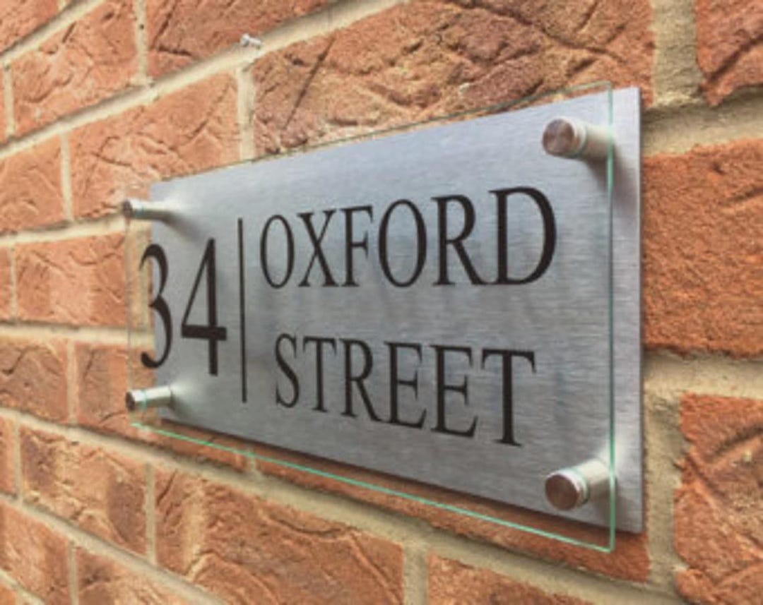 House Number Sign or Address Name Plaque with Border | House Sign House Number Sign or Address Name Plaque with Border | House Sign