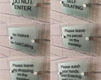 Glass acrylic stand off door signs custom commercial staff only reception toilets door signs office wall plaque office signage