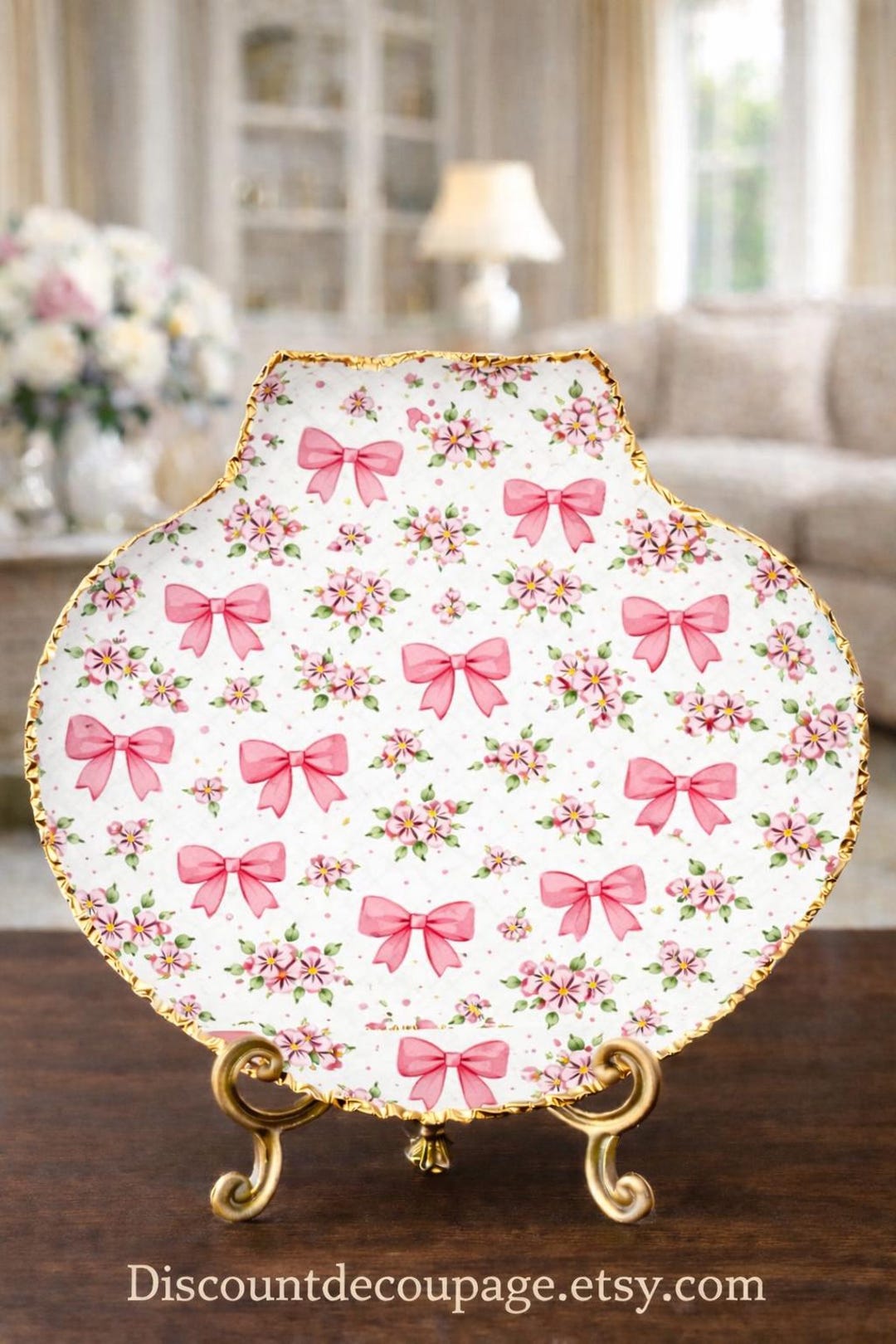 Pink Swan Rice Paper Pink Bow Floral Rice Paper for Decoupage, Cottagecore Shabby Chic - Etsy