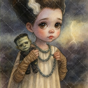 Bride of Frankenstein Rice Paper - A4 Decoupage, Scrapbooking